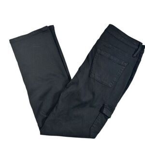 EUC Well Worn Women’s Black Denim Cargo Straight Leg Jeans - Size 12